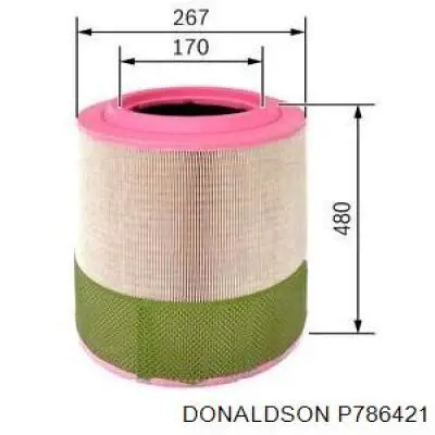 Елемент повітряного фільтра Donaldson P786421 ціна, від 53.23 USD