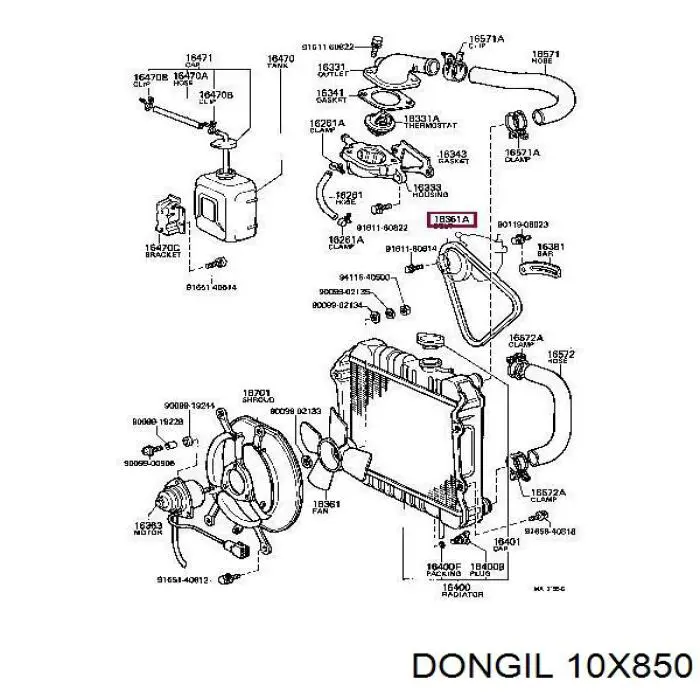 10X850 Dongil Поліклиновий ремінь