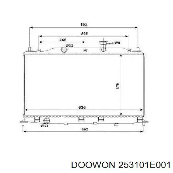 Радіатор 253101E001 Doowon