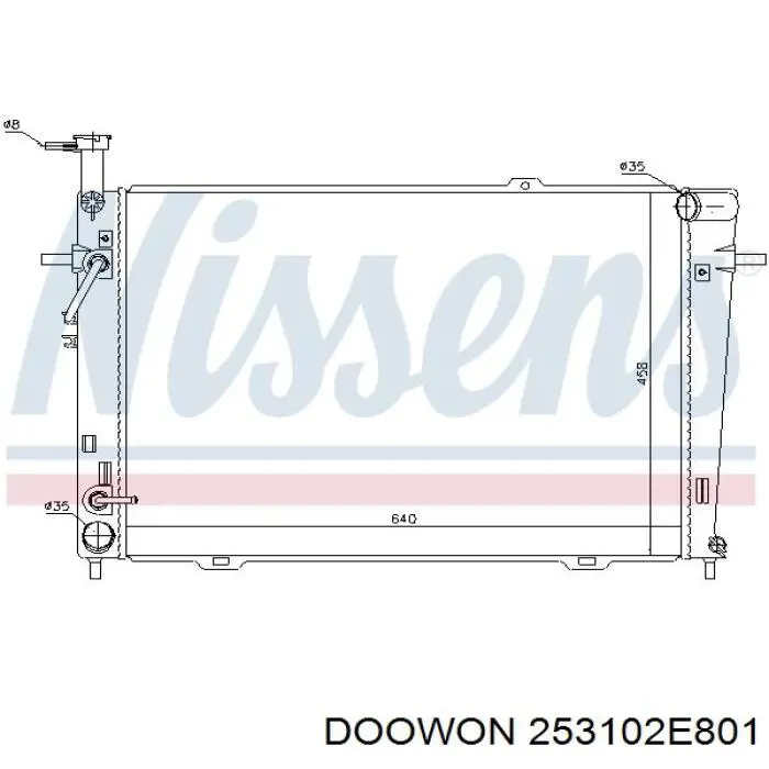 253102E801 Doowon Радіатор охолодження двигуна