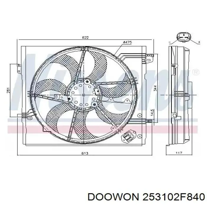 253102F840 Doowon радіатор охолодження двигуна