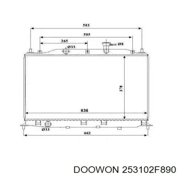 Радіатор основний Doowon 253102F890 ціна, від 68.64 USD