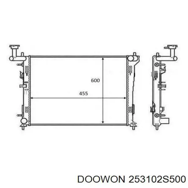 Купити 253102S500 Doowon Радіатор двигуна
