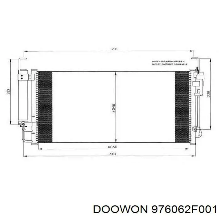 Конденсатор кондиціонера Doowon 976062F001 ціна, від 67.77 USD