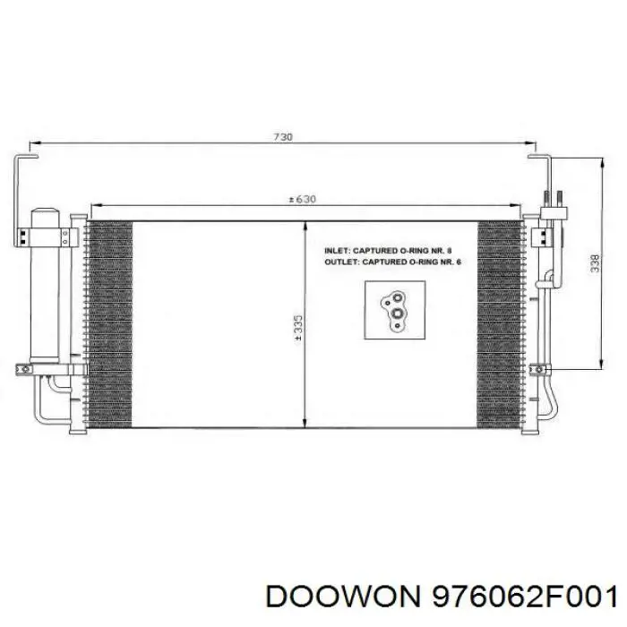 Радіатор кондиціонера 976062F001 Doowon