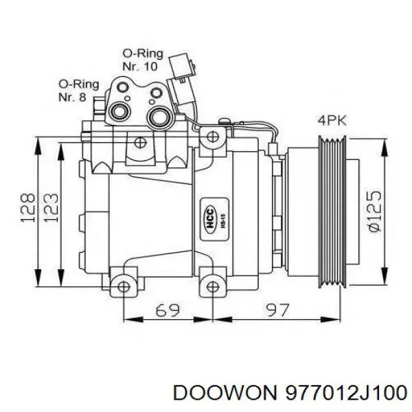 Компресор кондиціонера 977012J100 Doowon