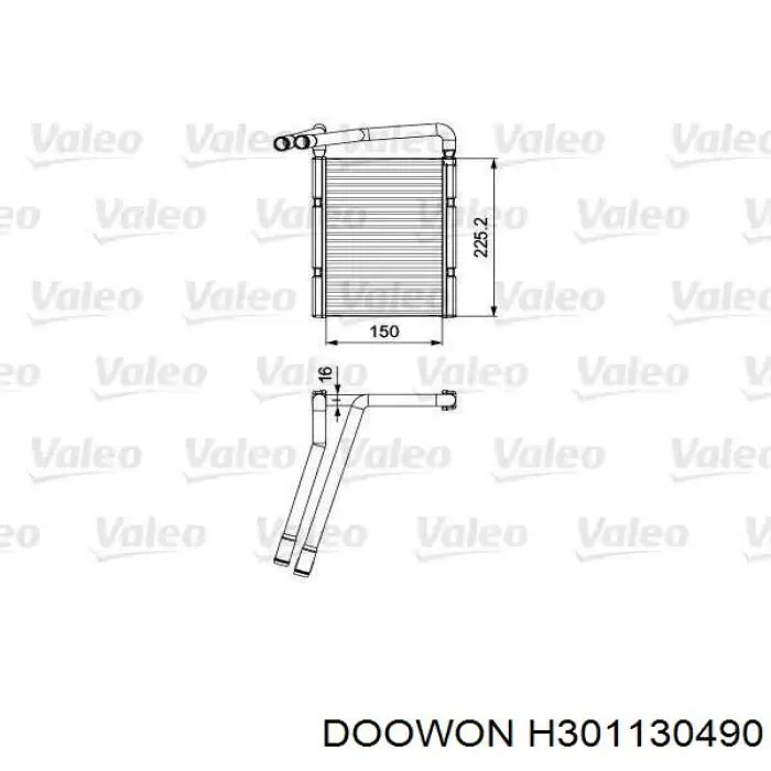 Радіатор пічки (обігрівача) Doowon H301130490 ціна, від 44.67 USD