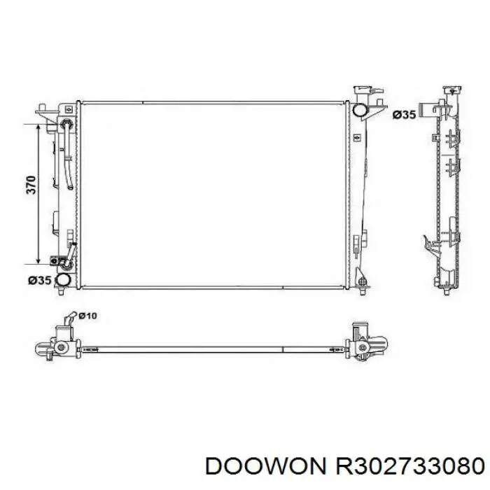 Радіатор основний Doowon R302733080 ціна, від 69.68 USD