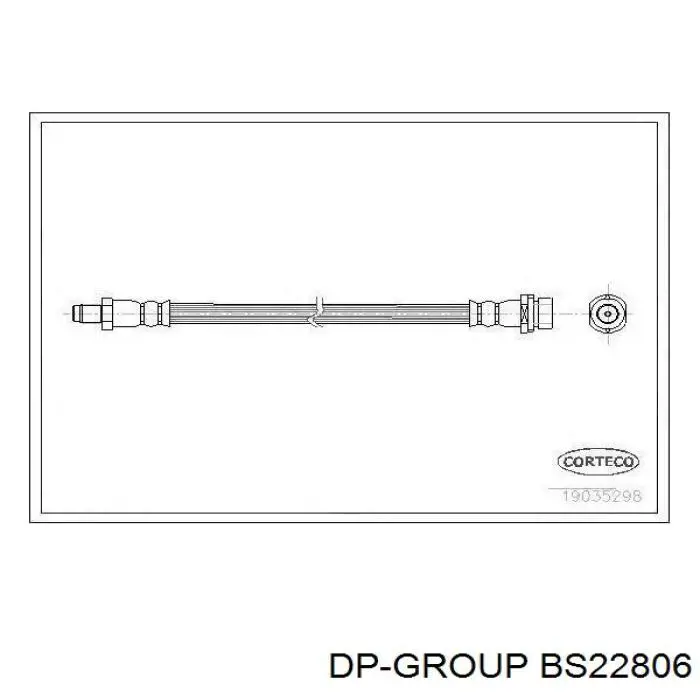 Купити BS22806 DP Group Шланг гальмівний задній