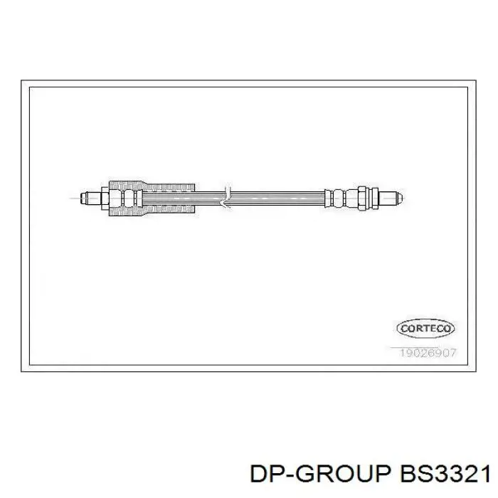 Шланг гальмівний задній BS3321 DP Group