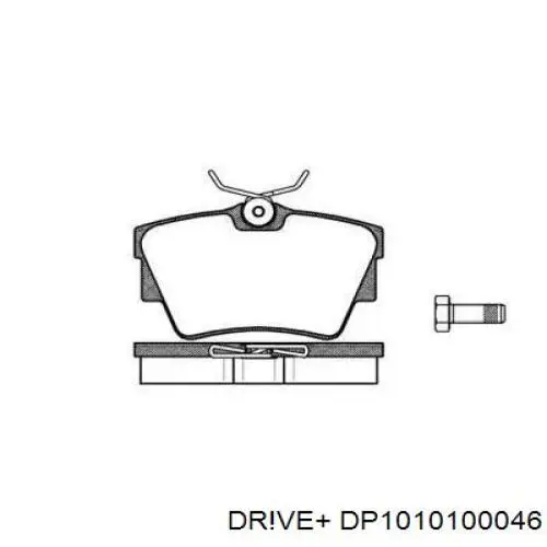 Колодки гальмові задні, дискові DP1010100046 Dr!ve+