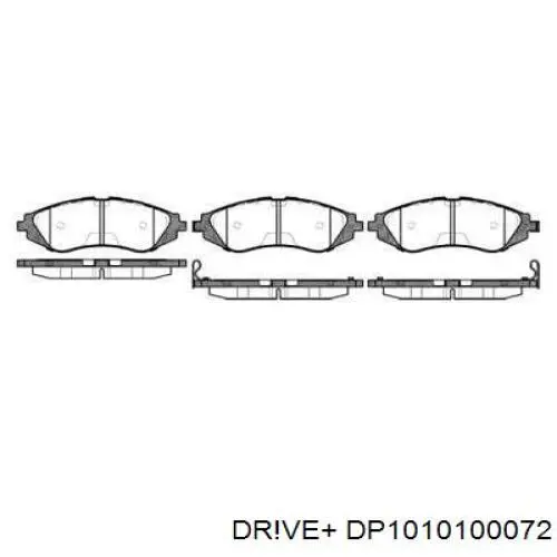 Колодки гальмівні передні, дискові DP1010100072 Dr!ve+