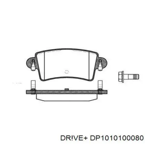 DP1010100080 Dr!ve+ Колодки гальмівні задні, дискові