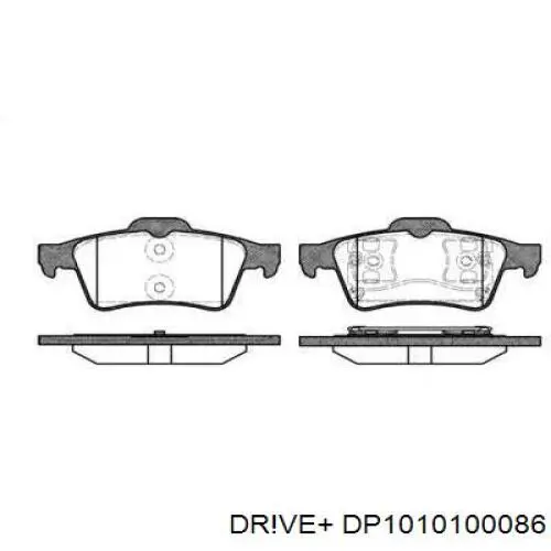 Колодки гальмові задні, дискові DP1010100086 Dr!ve+