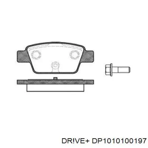 DP1010100197 Dr!ve+ Колодки гальмівні задні, дискові