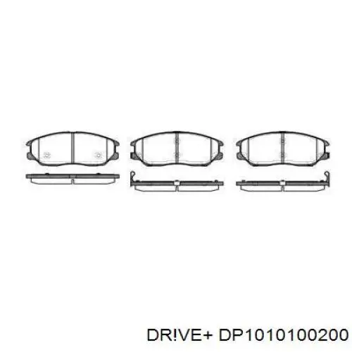 Колодки гальмівні передні, дискові DP1010100200 Dr!ve+