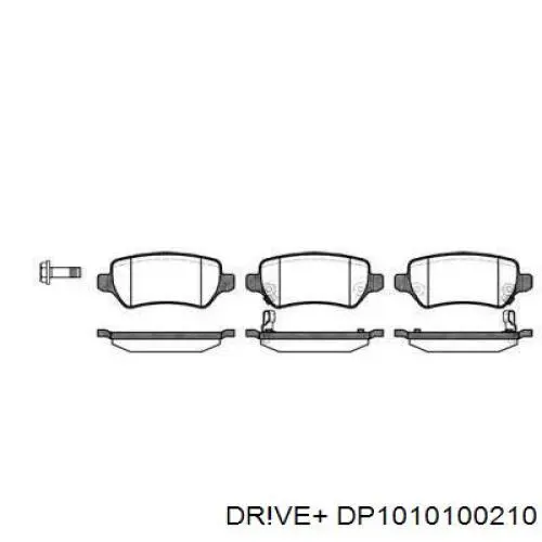 DP1010100210 Dr!ve+ Колодки гальмівні задні, дискові