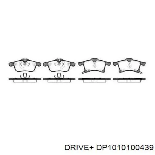 DP1010100439 Dr!ve+ Передні гальмівні колодки