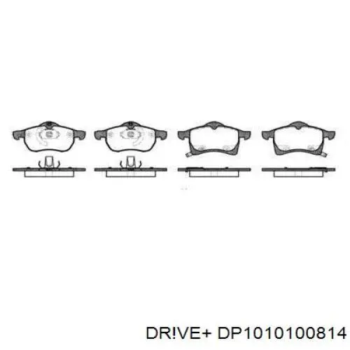 Колодки гальмівні передні, дискові DP1010100814 Dr!ve+