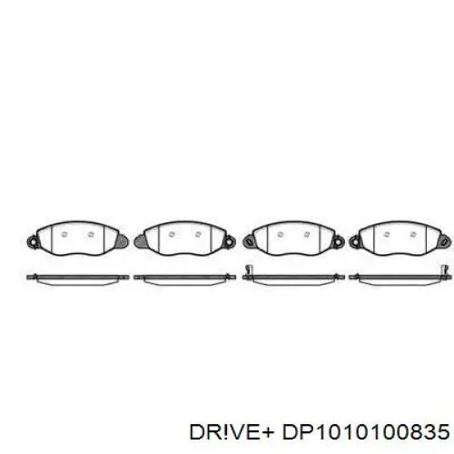 Колодки гальмівні передні, дискові DP1010100835 Dr!ve+