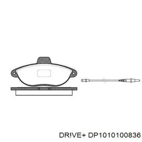 Колодки гальмівні передні, дискові DP1010100836 Dr!ve+