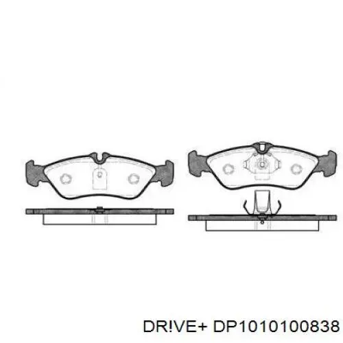 DP1010100838 Dr!ve+ Колодки гальмівні задні, дискові
