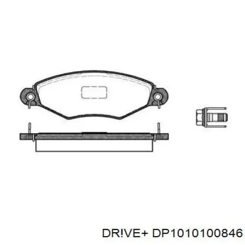 DP1010100846 Dr!ve+ Передні гальмівні колодки