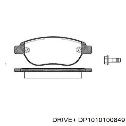 Колодки гальмівні передні, дискові DP1010100849 Dr!ve+