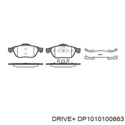 Колодки гальмівні передні, дискові DP1010100863 Dr!ve+