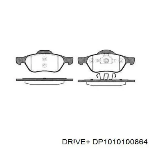 Колодки гальмівні передні, дискові DP1010100864 Dr!ve+