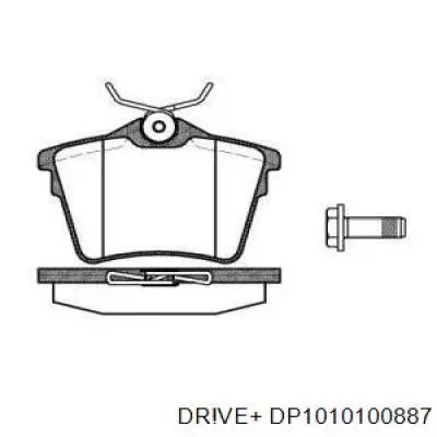 Задні гальмівні колодки DP1010100887 Dr!ve+