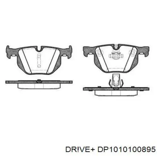 Колодки гальмівні передні, дискові DP1010100895 Dr!ve+