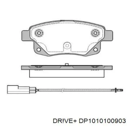 Колодки гальмові задні, дискові DP1010100903 Dr!ve+