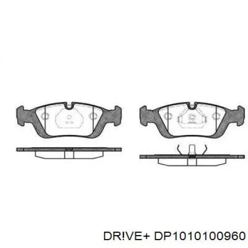 Колодки гальмівні передні, дискові DP1010100960 Dr!ve+