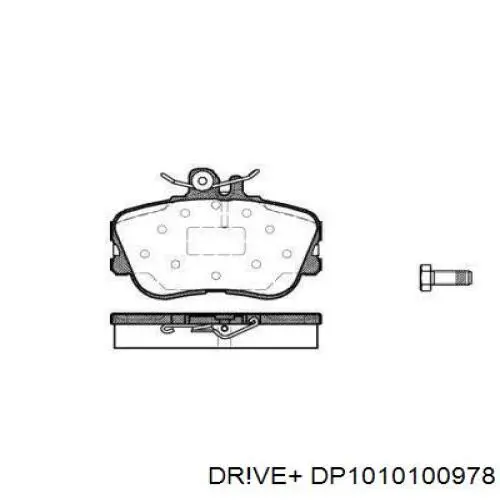 Колодки гальмівні передні, дискові DP1010100978 Dr!ve+