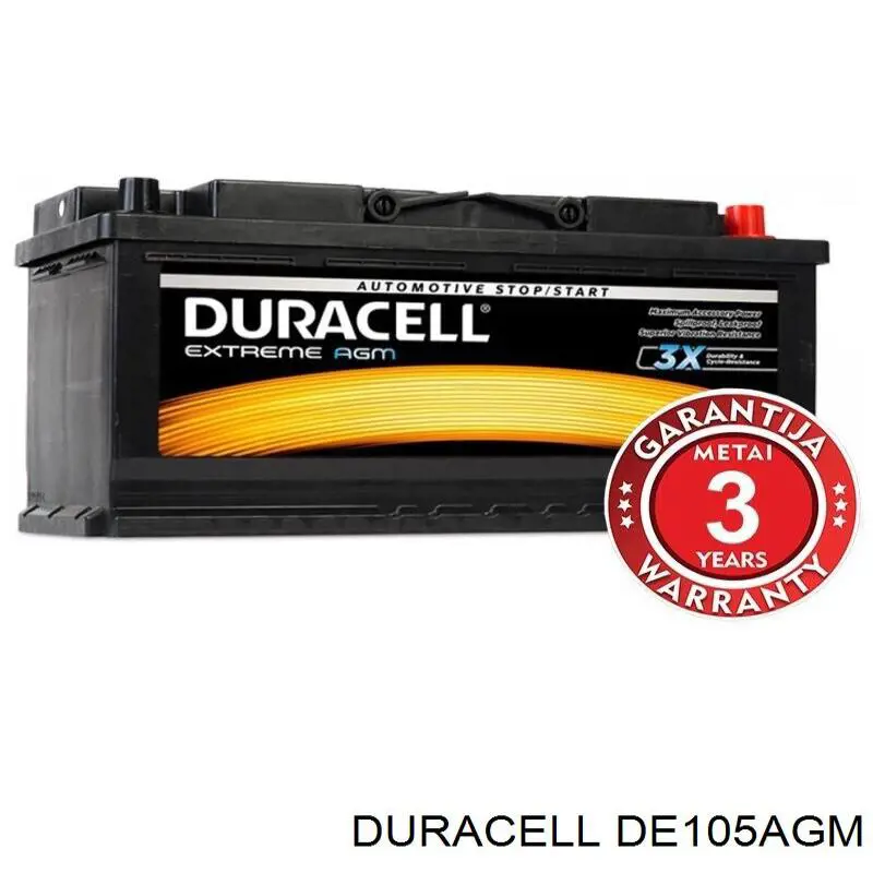 Купити DE105AGM Duracell Автомобільна батарея