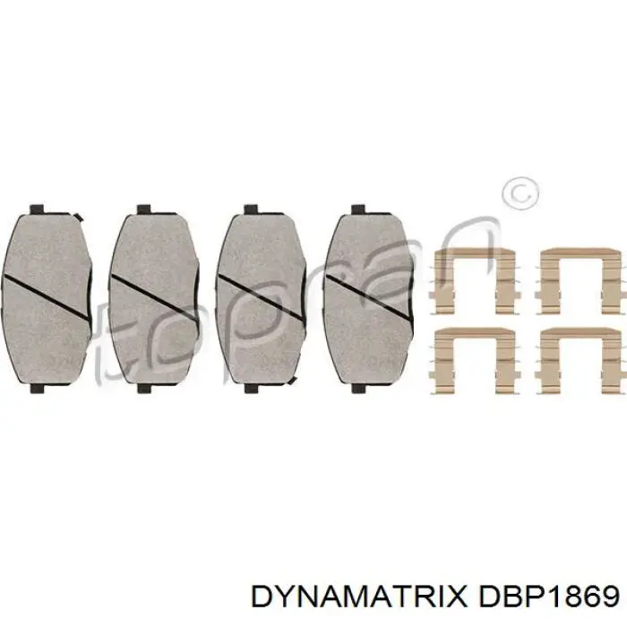 DBP1869 Dynamatrix колодки гальмівні передні, дискові