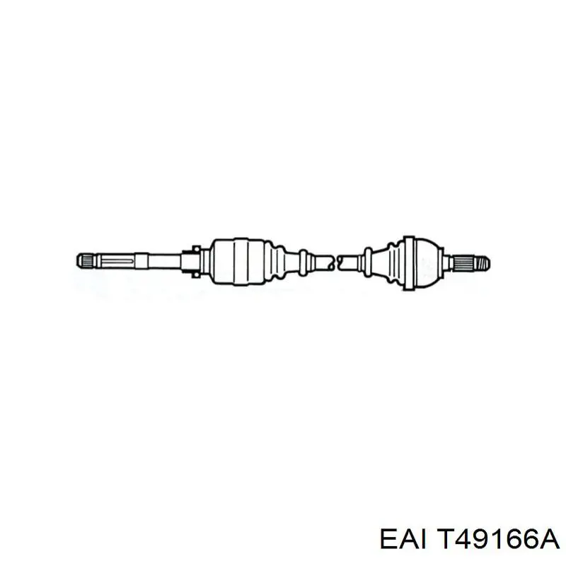 T49166A EAI піввісь (привід передня, права)