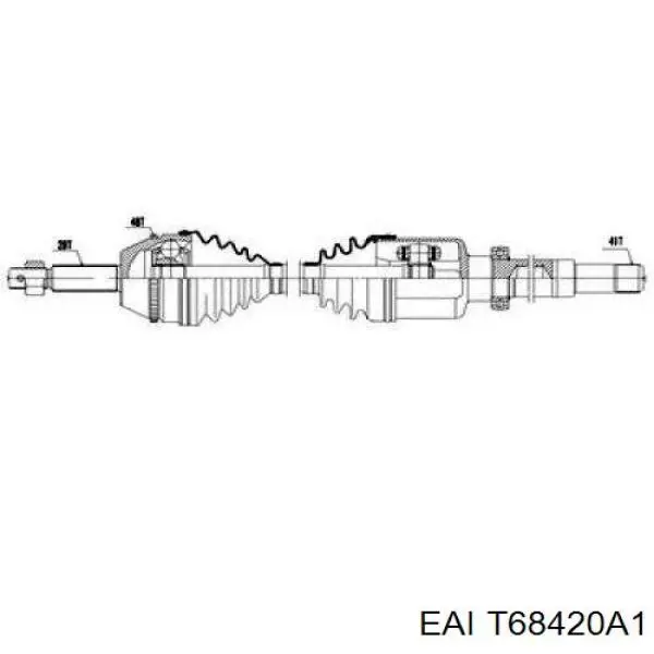 Купити TDS0068 Magneti Marelli Піввісь права