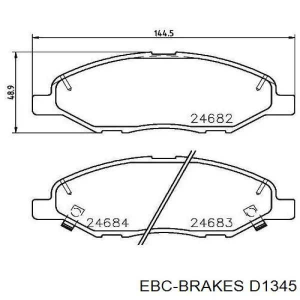 Диск гальмівний задній D1345 EBC Brakes