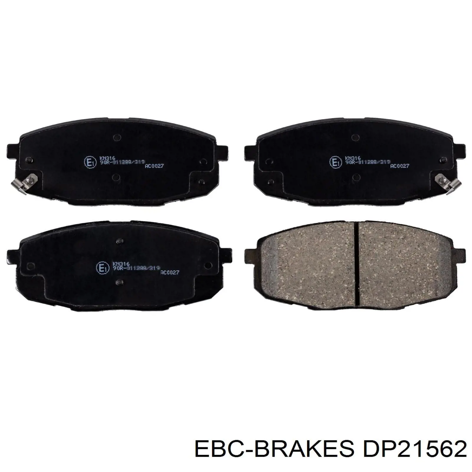 Колодки гальмівні передні, дискові DP21562 EBC Brakes