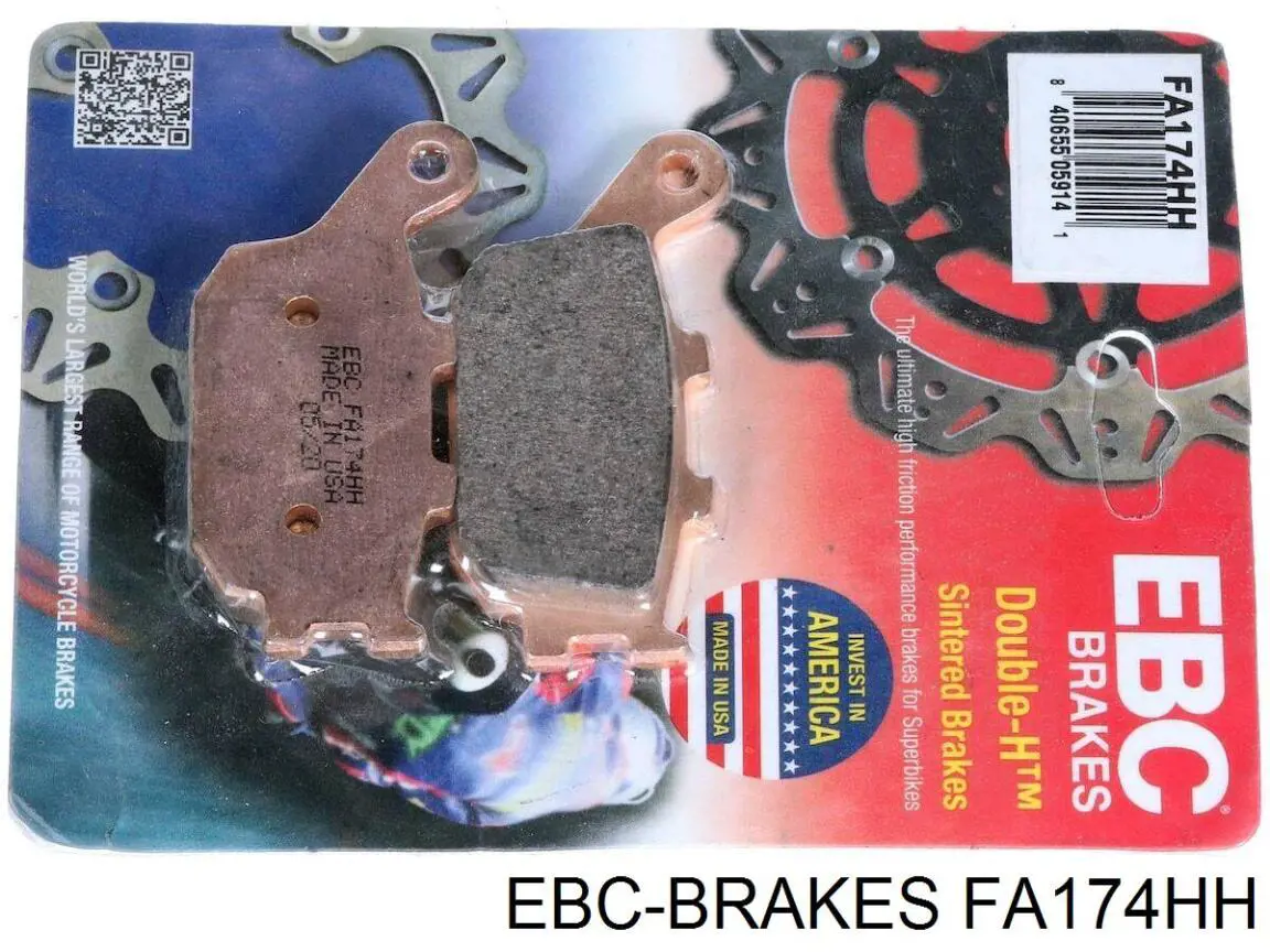 Колодки гальмові задні, дискові FA174HH EBC Brakes