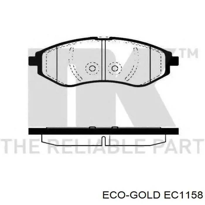 Передні тормозні колодки EC1158 ECO Gold
