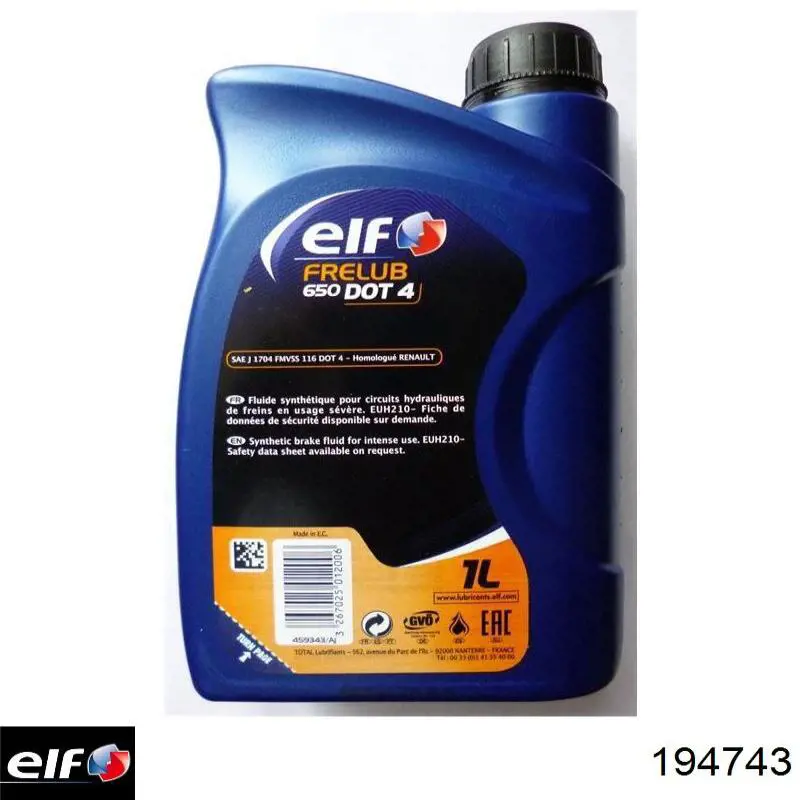 Рідина гальмівна ELF 194743 ціна, від 11.82 USD
