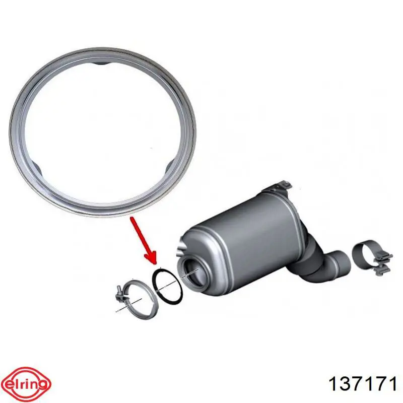 Кільце приймальної труби глушника Elring 137171 ціна, від 8.84 USD