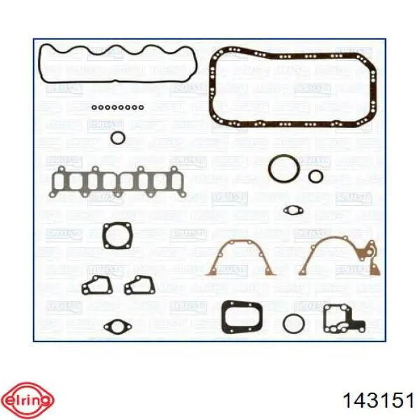 Комплект прокладок двигуна, повний 143151 Elring