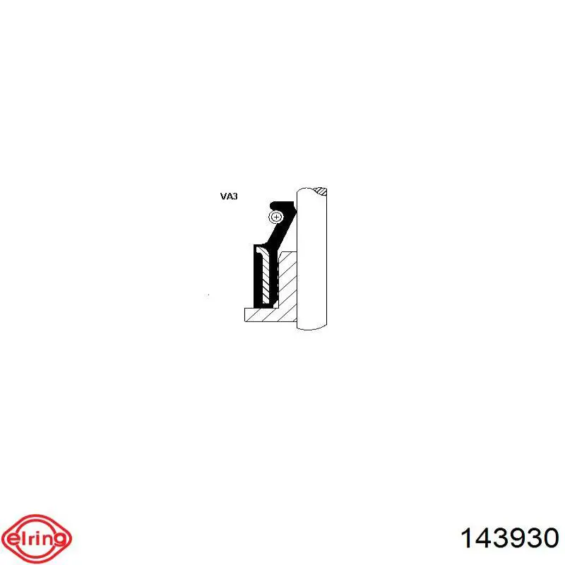 Сальник клапана (маслознімний), впуск/випуск Elring 143930 ціна, від 0.76 USD
