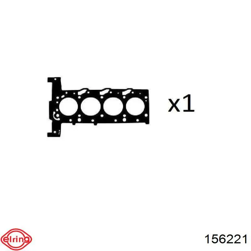 156221 Elring прокладка головки блока циліндрів (гбц)