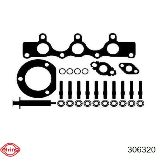 Прокладка турбіни, монтажний комплект A6600900280 Mercedes