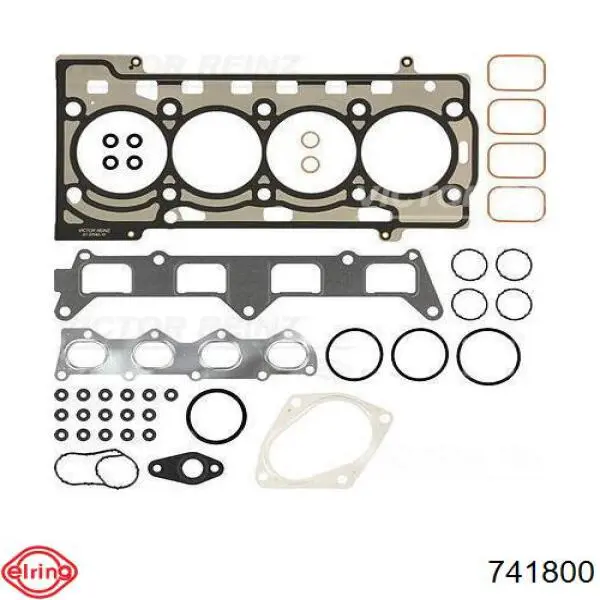 741800 Elring комплект прокладок двигуна, верхній